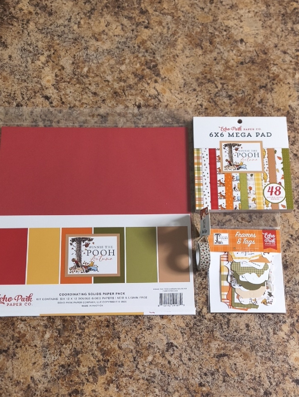 Echo Park Winnie the Pooh ( Autumn ) Scrapbook Kit - Red, Green, Tan